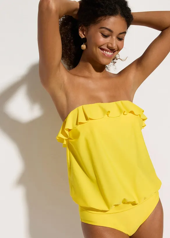 Tankini bandeau (ens. 2 pces) avec bretelles multipositions, bonprix