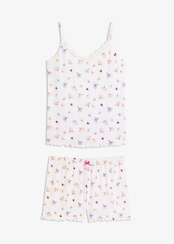 Pyjashort en matière côtelée, bonprix