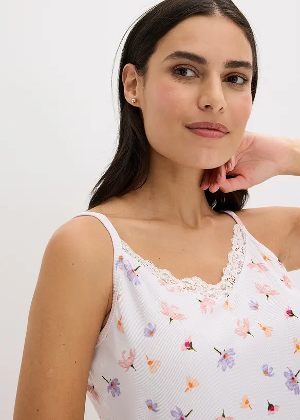 Pyjashort en matière côtelée, bonprix