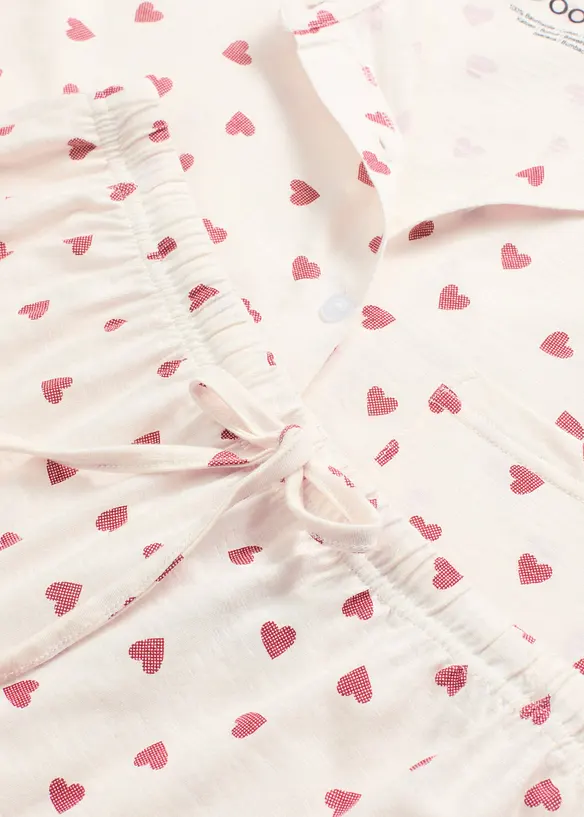 Pyjashort oversize en coton flammé, bonprix