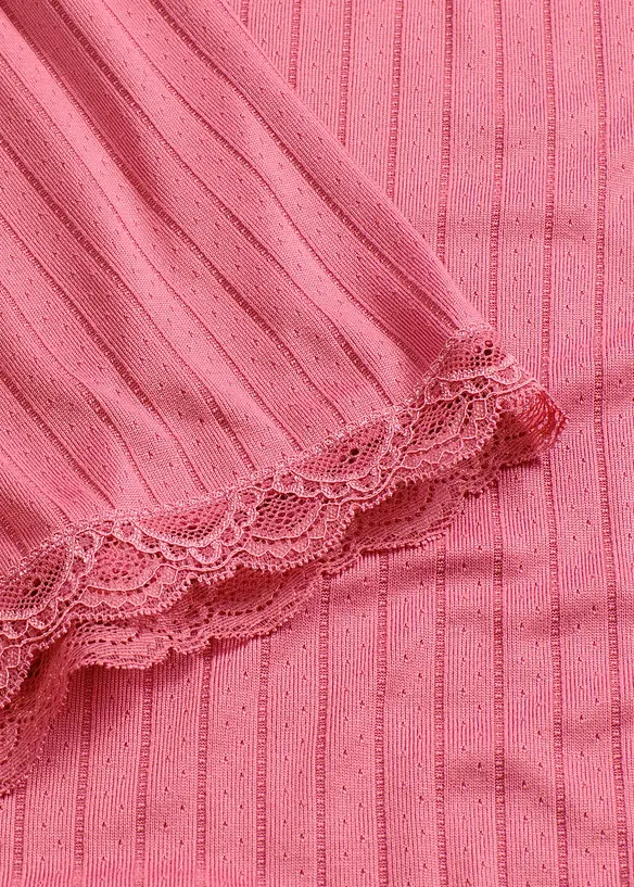 Pyjashort en jersey pointelle doux, bonprix