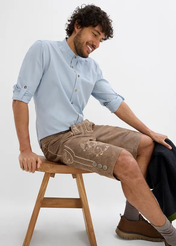 Chemise bavaroise avec manches retroussables, bonprix