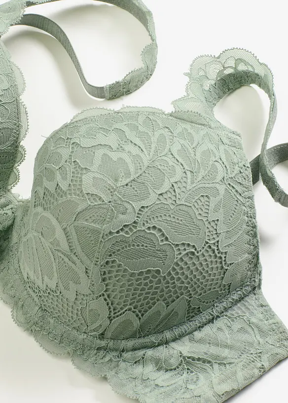 Soutien-gorge à coques et dentelle florale, bonprix