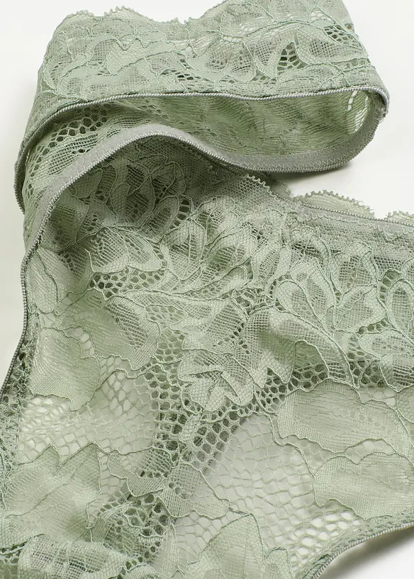 String en dentelle florale, forme en V, bonprix