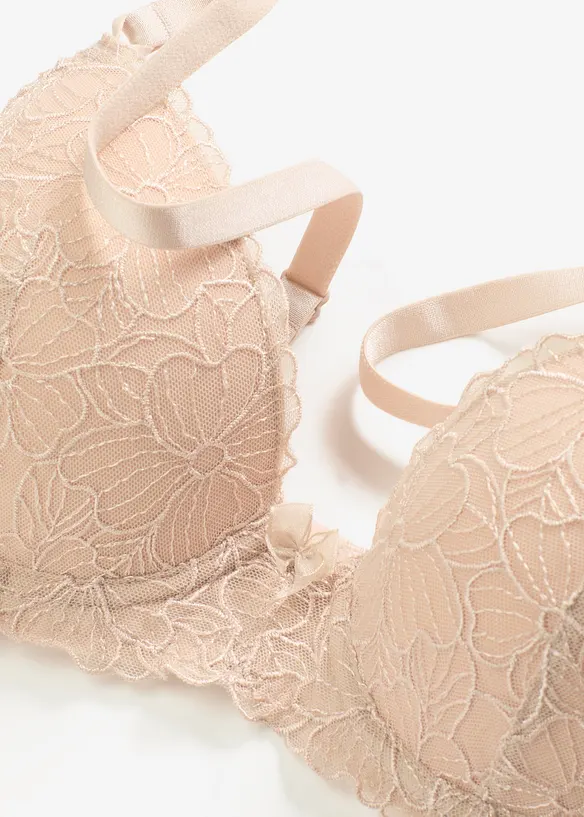 Soutien-gorge à coques et broderies florales, bonprix