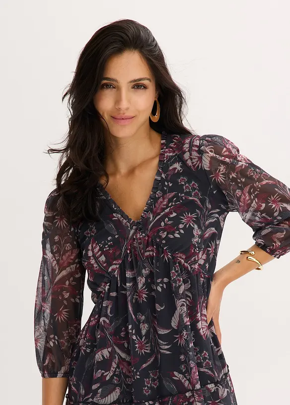 Robe en jersey et mesh, bonprix