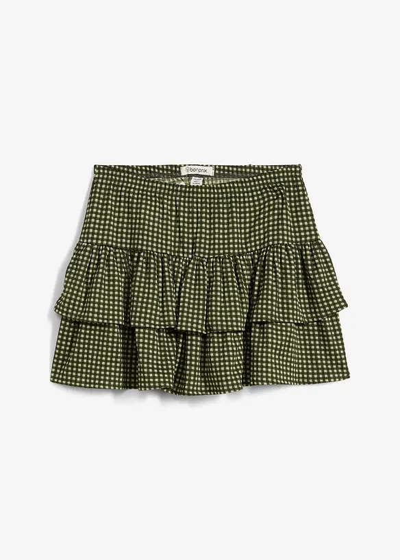 Jupe étagée en crêpe texturé, bonprix