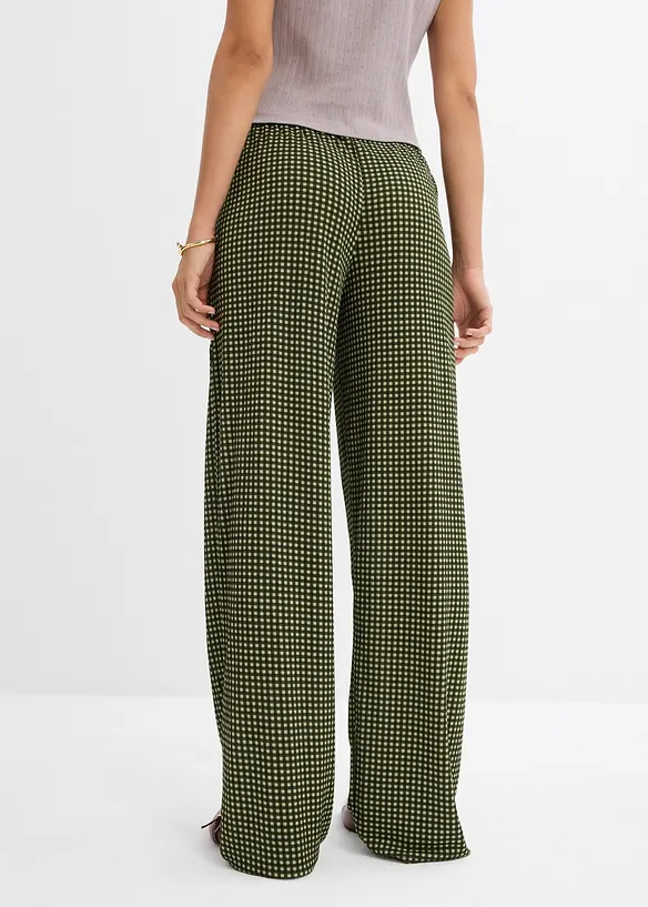 Pantalon en jersey crêpe texturé, bonprix