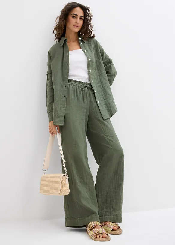 Chemise oversize en gaze de coton aérienne, bonprix