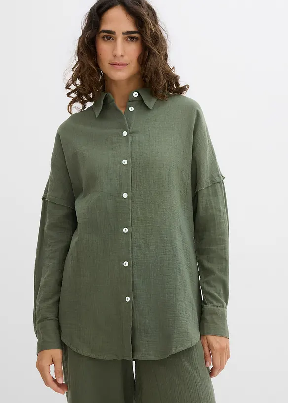 Chemise oversize en gaze de coton aérienne, bonprix