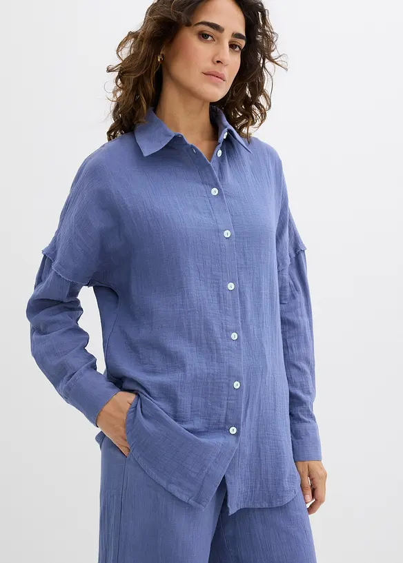 Chemise oversize en gaze de coton aérienne, bonprix