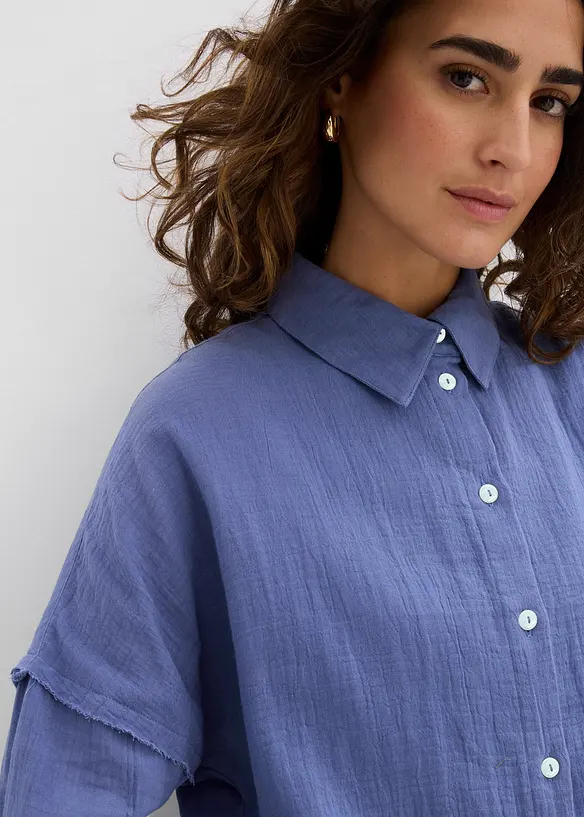 Chemise oversize en gaze de coton aérienne, bonprix