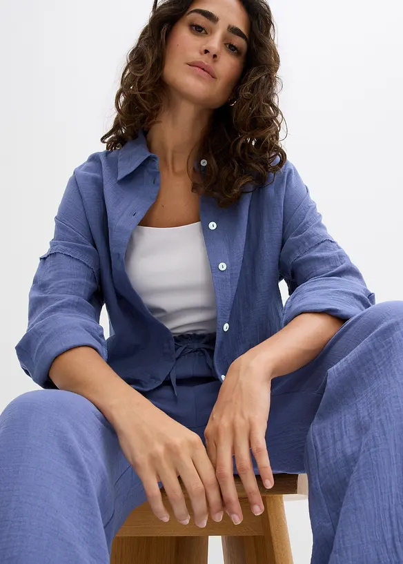 Chemise oversize en gaze de coton aérienne, bonprix