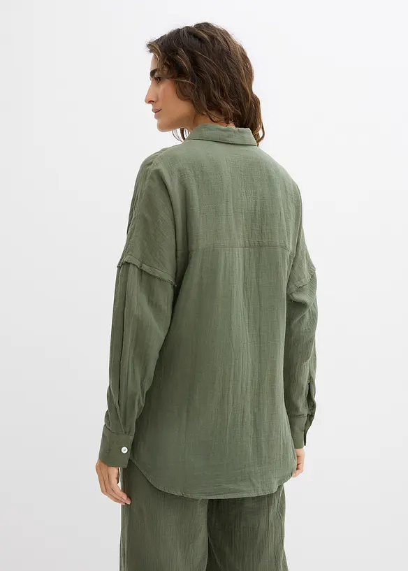Chemise oversize en gaze de coton aérienne, bonprix