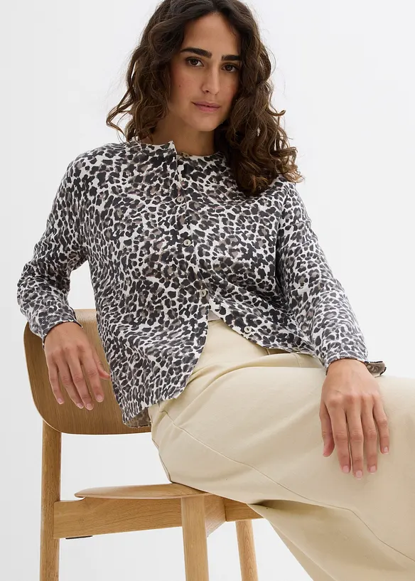 Gilet court en fine maille, bonprix