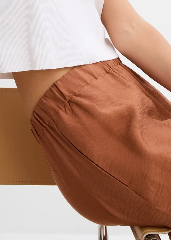 Pantalon taille élastiquée avec nouettes, bonprix