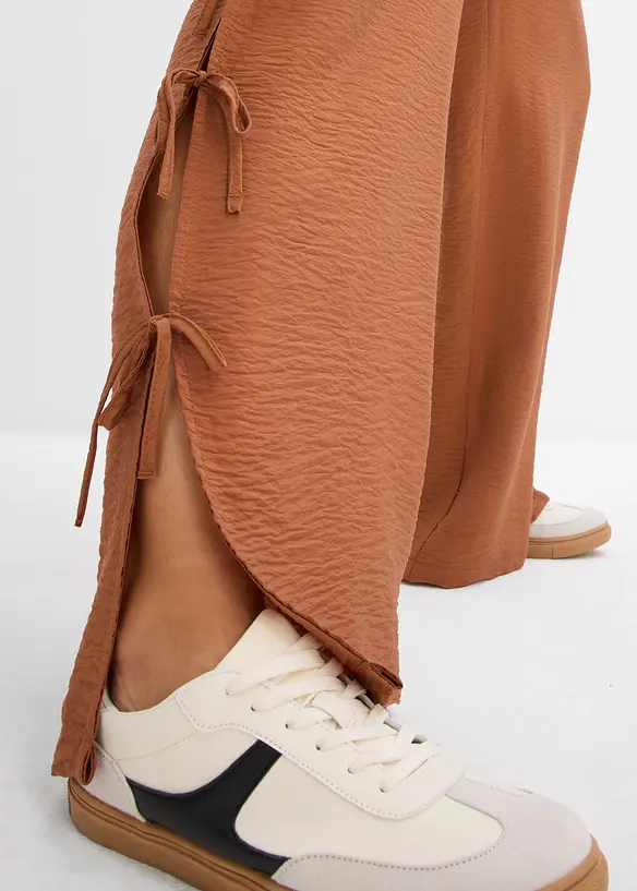 Pantalon taille élastiquée avec nouettes, bonprix