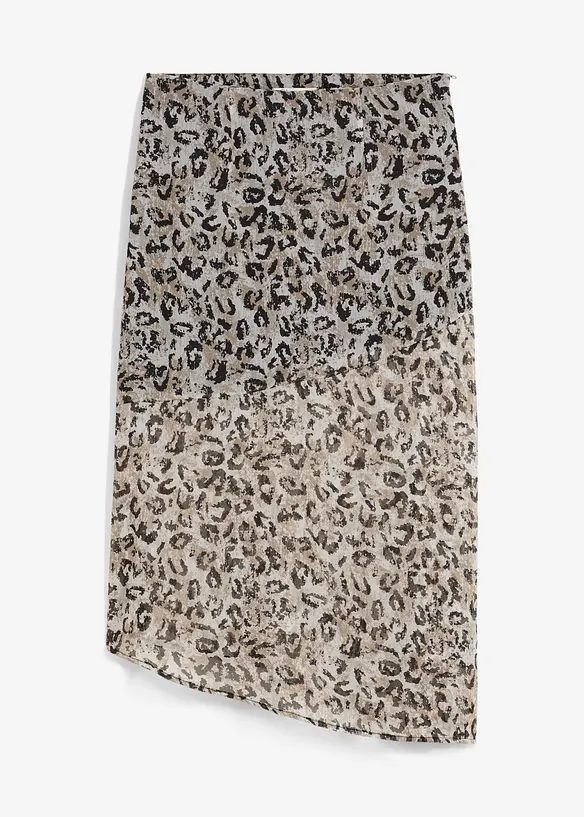 Jupe midi en mousseline fine, bonprix