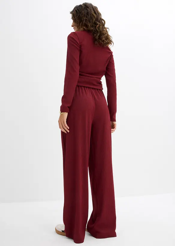 Pantalon jogger en crêpe texturé, bonprix