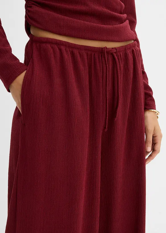 Pantalon jogger en crêpe texturé, bonprix