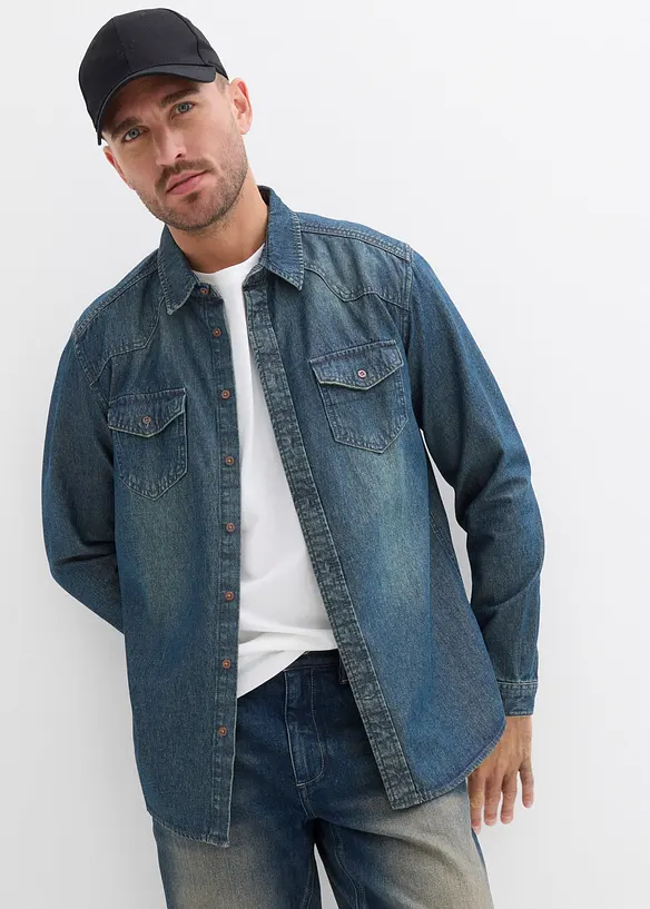 Chemise en jean 100% coton, bonprix