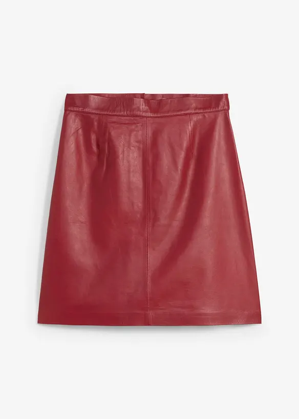 Mini-jupe en cuir d’agneau nappa, bonprix