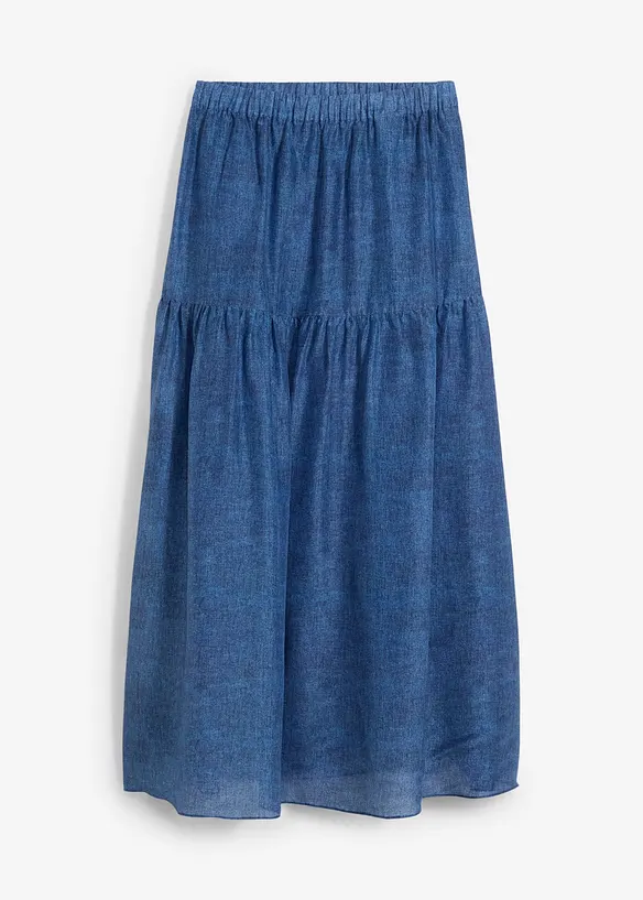 Jupe longue avec soie, bonprix