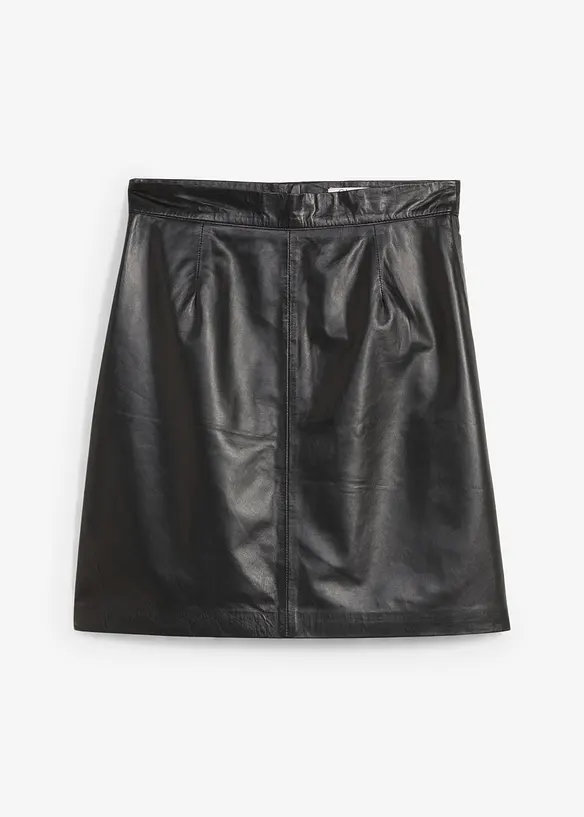 Mini-jupe en cuir d’agneau nappa, bonprix