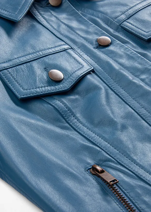 Veste en cuir nappa d’agneau, bonprix