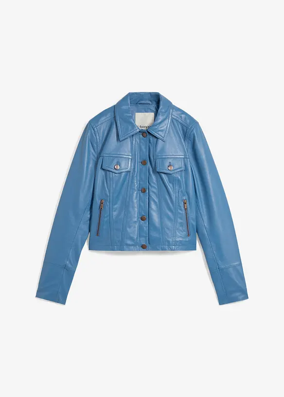 Veste en cuir nappa d’agneau, bonprix