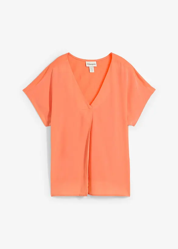 T-shirt avec soie et empiècement tissé, bonprix