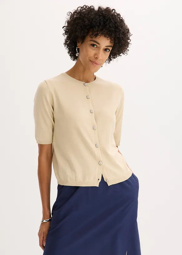 Gilet en fine maille de viscose mélangée, bonprix