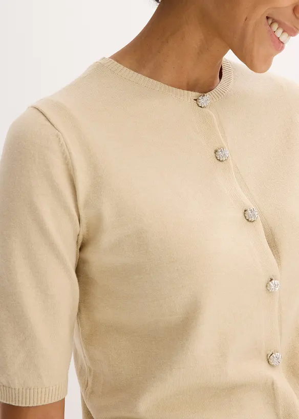 Gilet en fine maille de viscose mélangée, bonprix