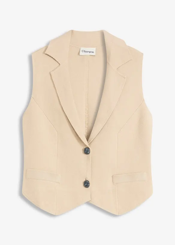 Gilet sans manches en maille, bonprix