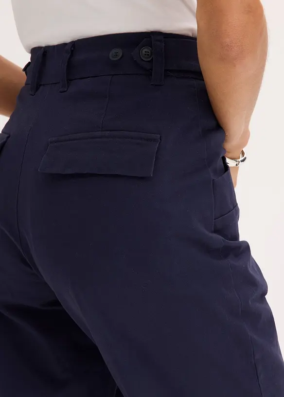 Pantalon en twill, fuselé, bonprix