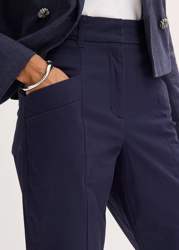 Pantalon en twill, fuselé, bonprix