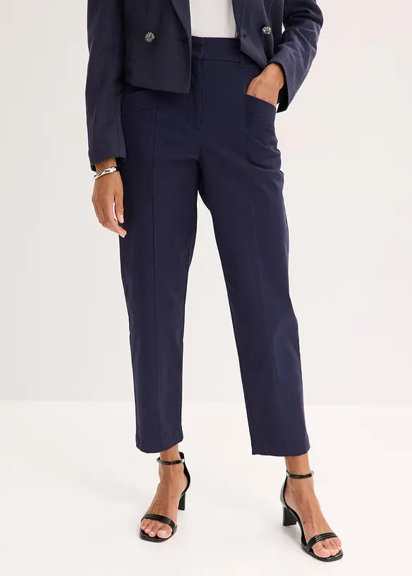 Pantalon en twill, fuselé, bonprix