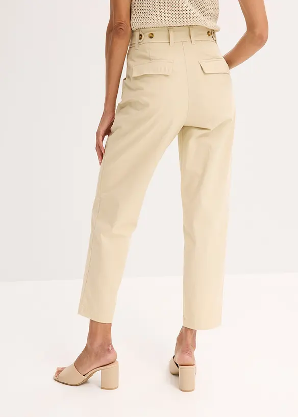 Pantalon en twill, fuselé, bonprix