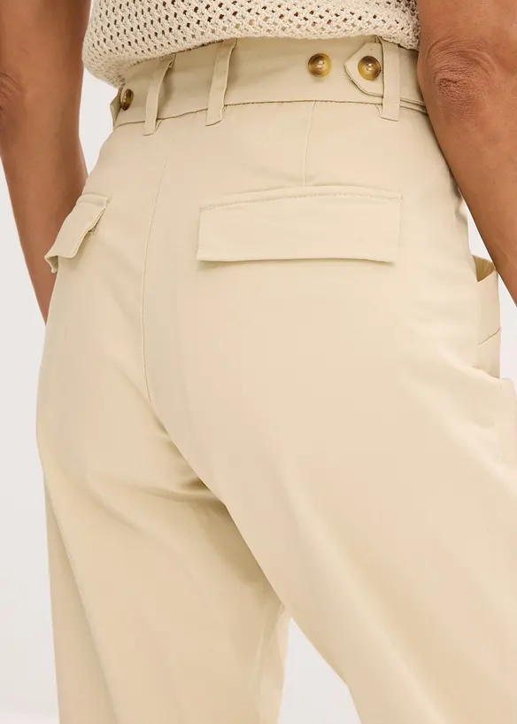 Pantalon en twill, fuselé, bonprix