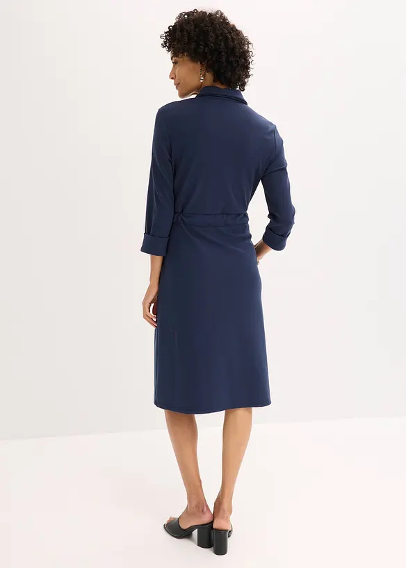 Robe-chemise en Punto di Roma, bonprix