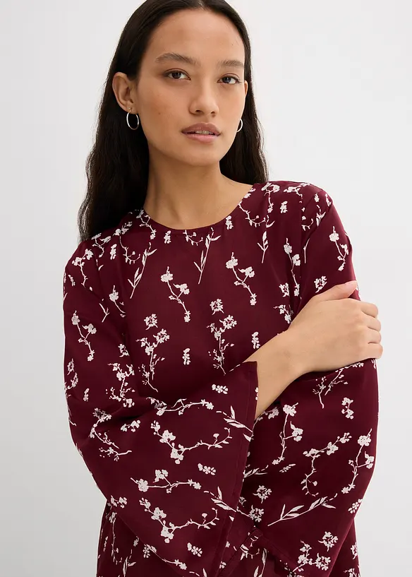 Robe midi florale 100% viscose, bonprix