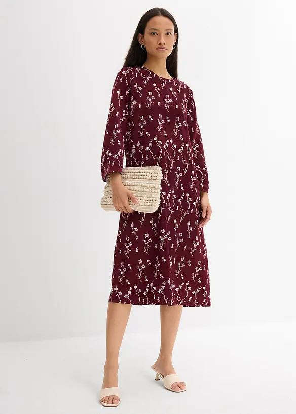 Robe midi florale 100% viscose, bonprix