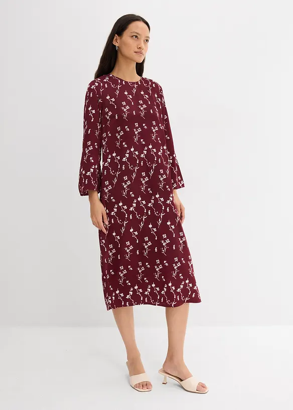 Robe midi florale 100% viscose, bonprix