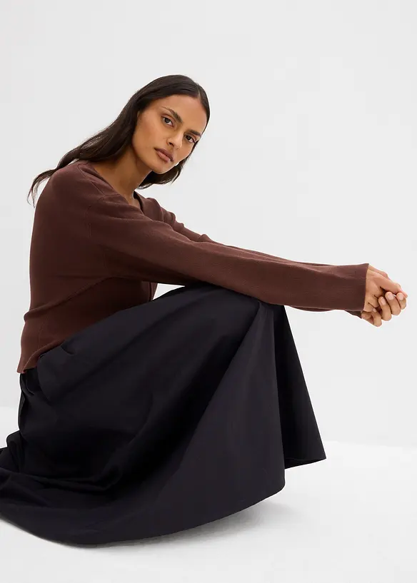 Gilet en maille en viscose mélangée, bonprix