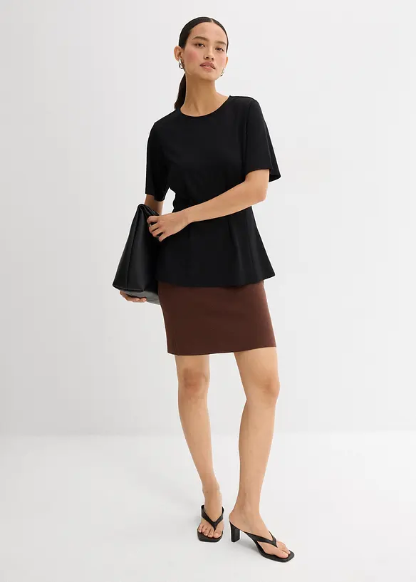 Jupe en maille de viscose mélangée, bonprix