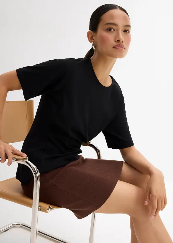 Jupe en maille de viscose mélangée, bonprix