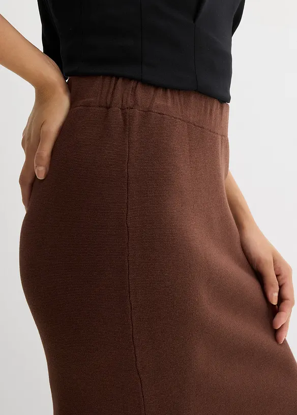 Jupe en maille de viscose mélangée, bonprix