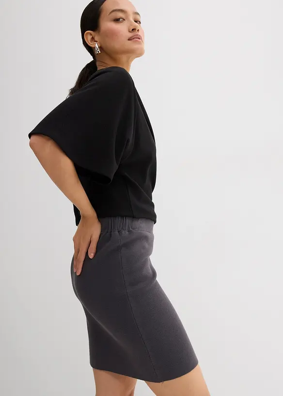 Jupe en maille de viscose mélangée, bonprix