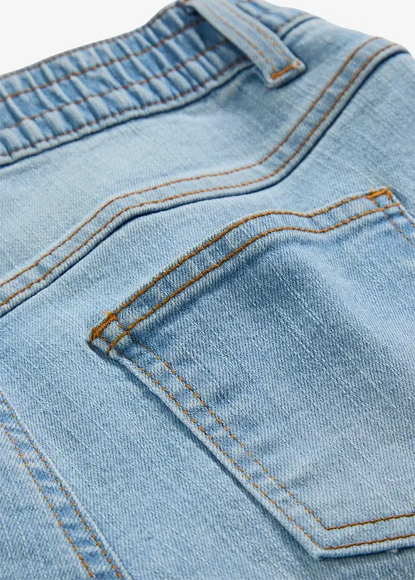 Lot de 2 jeans extensibles, taille mi haute, bonprix