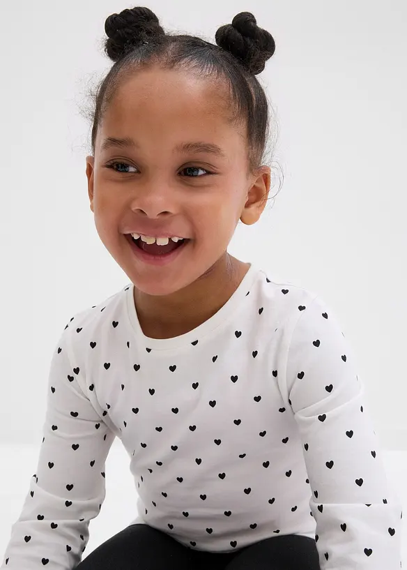 Lot de 3 T-shirts manches longues 100% coton, bonprix